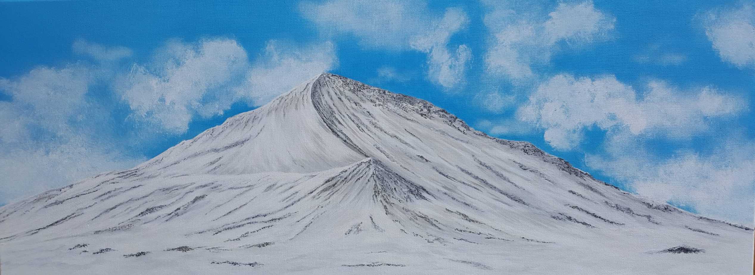 Acrylic painting of Clisham, Isle of Harris