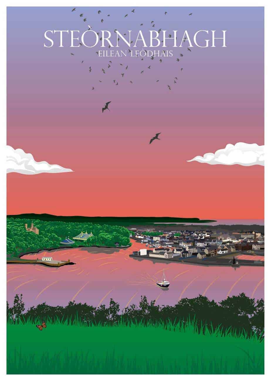 Stornoway A2 Print - GAELIC VERSION