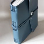 Grey Blue Leather Journal