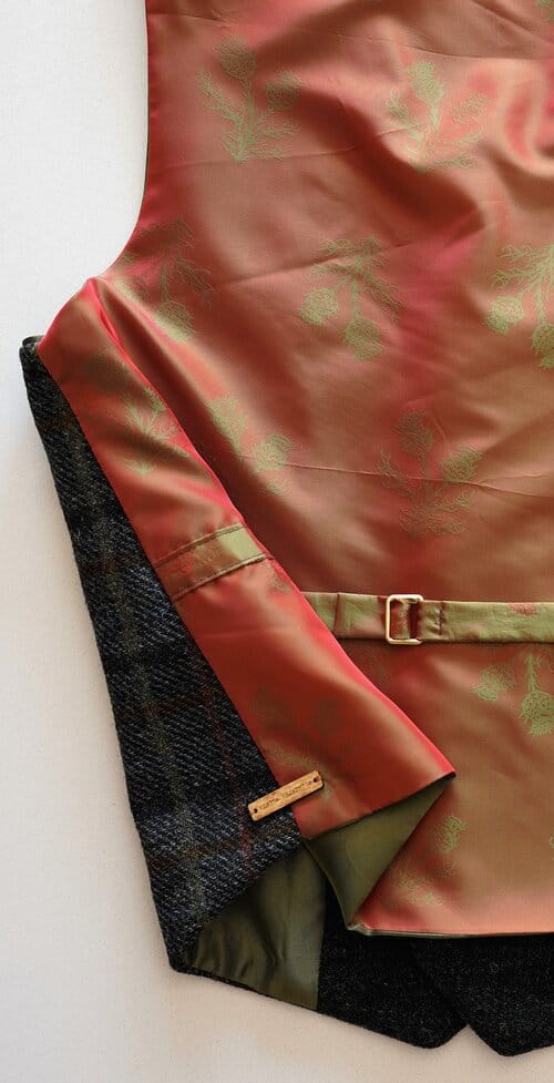 Harris Tweed Waistcoat - Scottish Thistle - Image 3