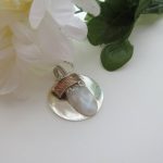 Handcrafted Silver, Moonstone, Celtic Pendant