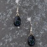 Dichroic fused glass earrings