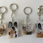 Beach treasure keyrings from Shetland.