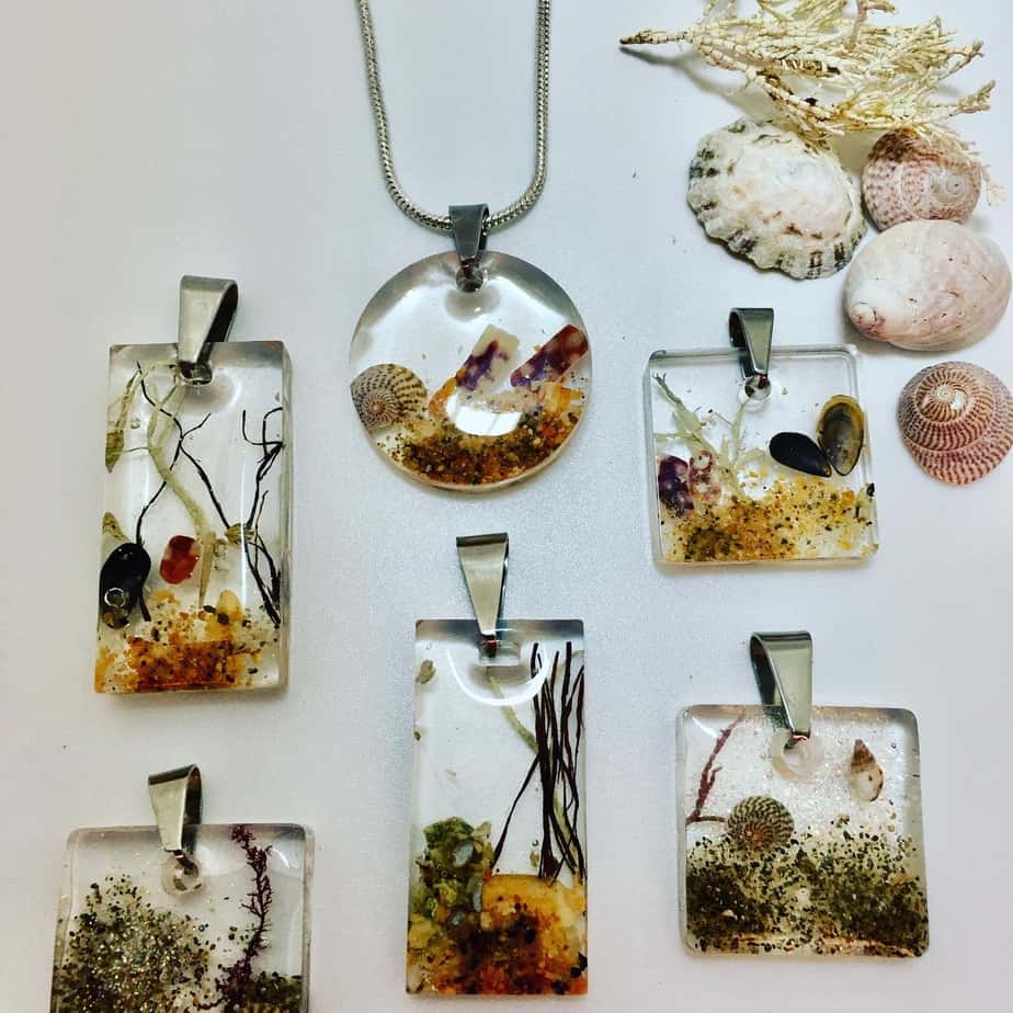 Bains beach pendants from TV programme 'Shetland'