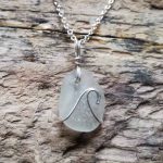 White Loch Cnoc Seaglass Wave Necklace