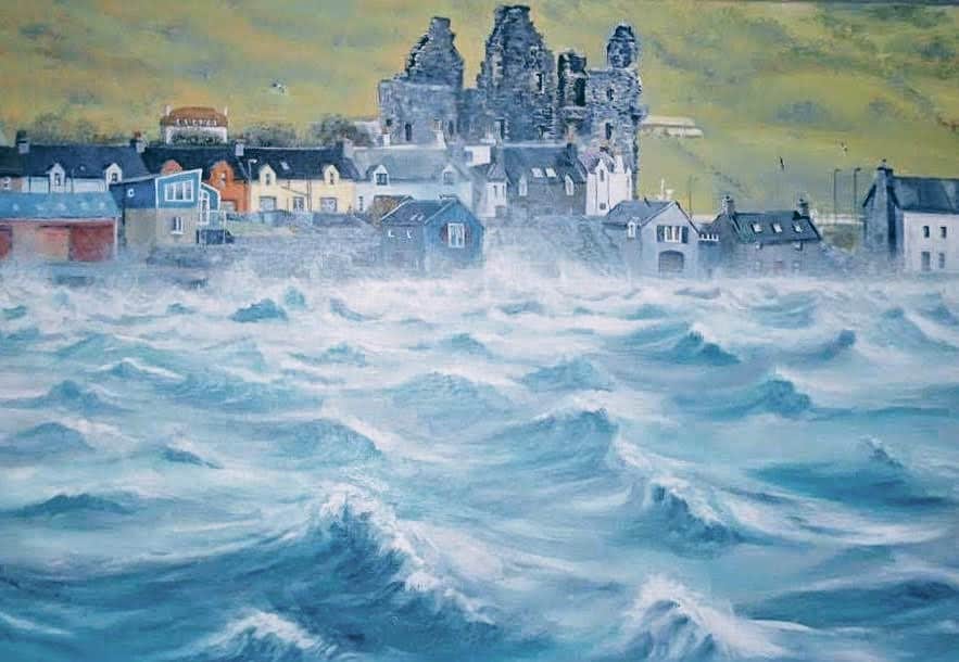 A windy day, Scalloway harbour