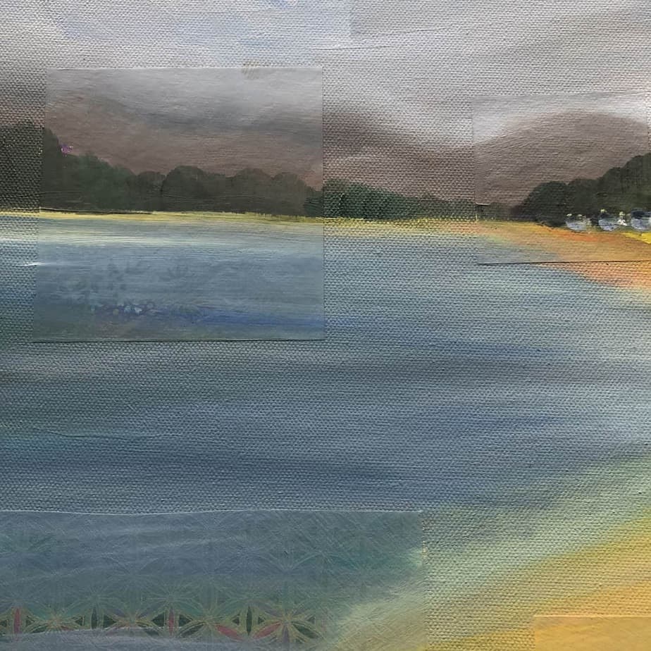 Bay Cottages. Print of original mixed media painting of Scottish west coast beach - Image 7