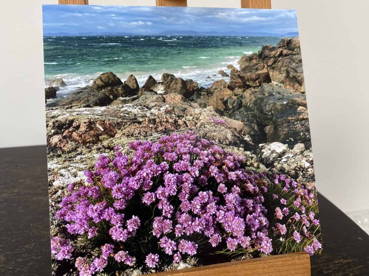 Iona square photo tile. White strand detail, Iona - Image 2