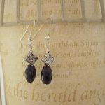 Celtic Style, Purple Gemstone Earrings