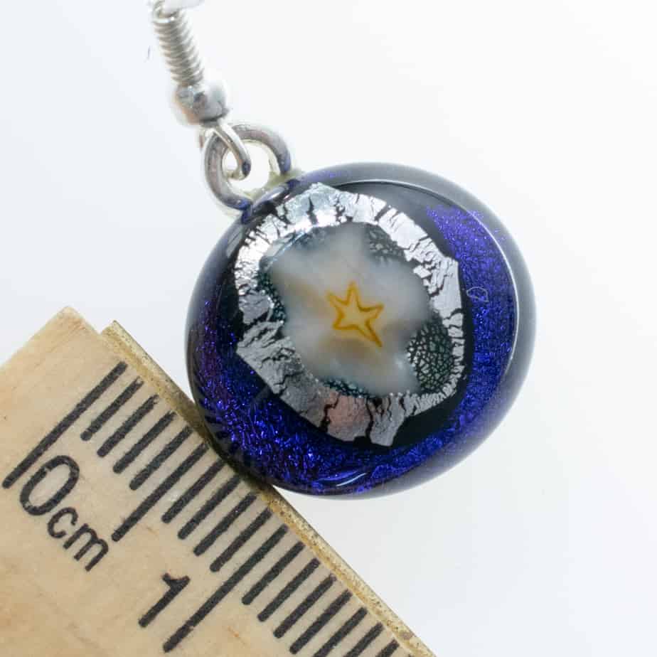 Dichroic fused glass earrings - Image 2