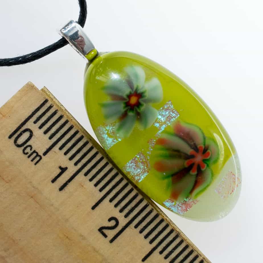 Dichroic fused glass pendant - Image 3