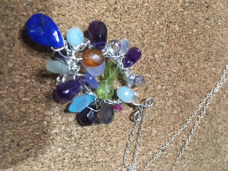 Silver gemstone necklace - Image 4
