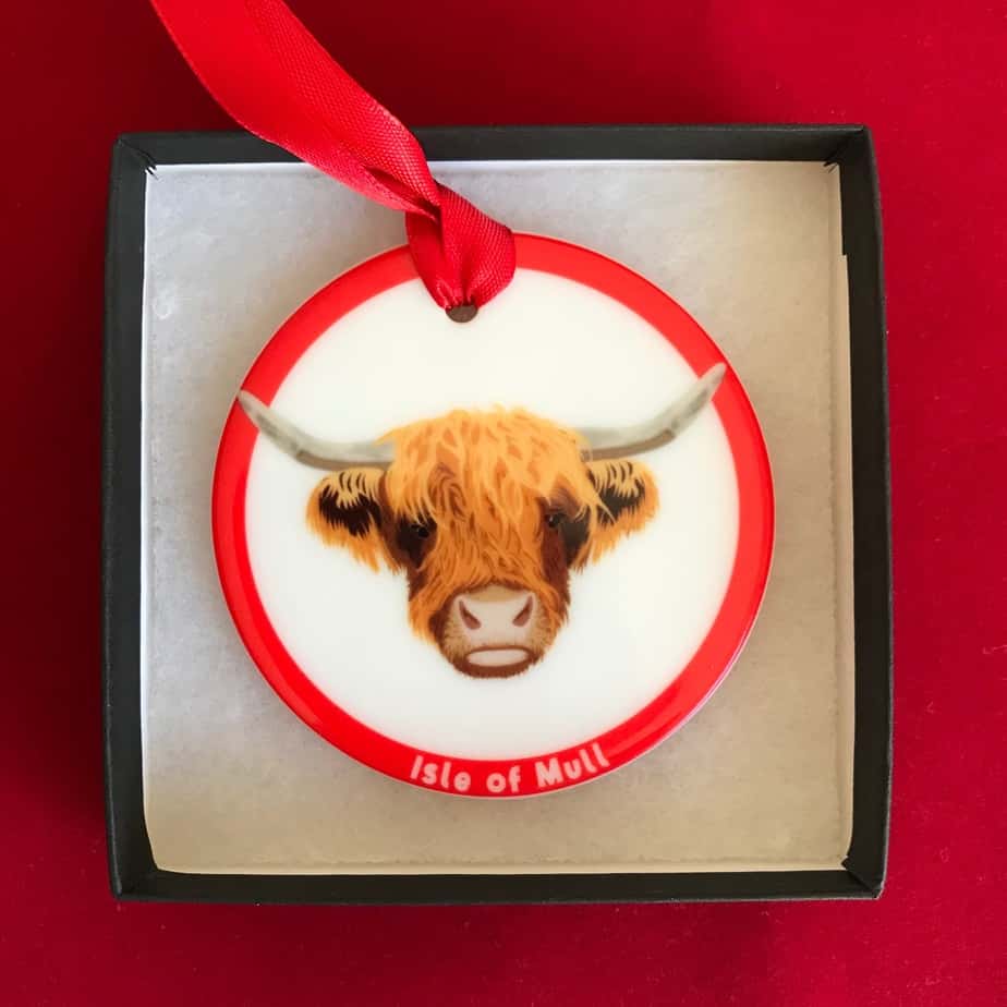 Heilan Coo Christmas Ceramic Decoration