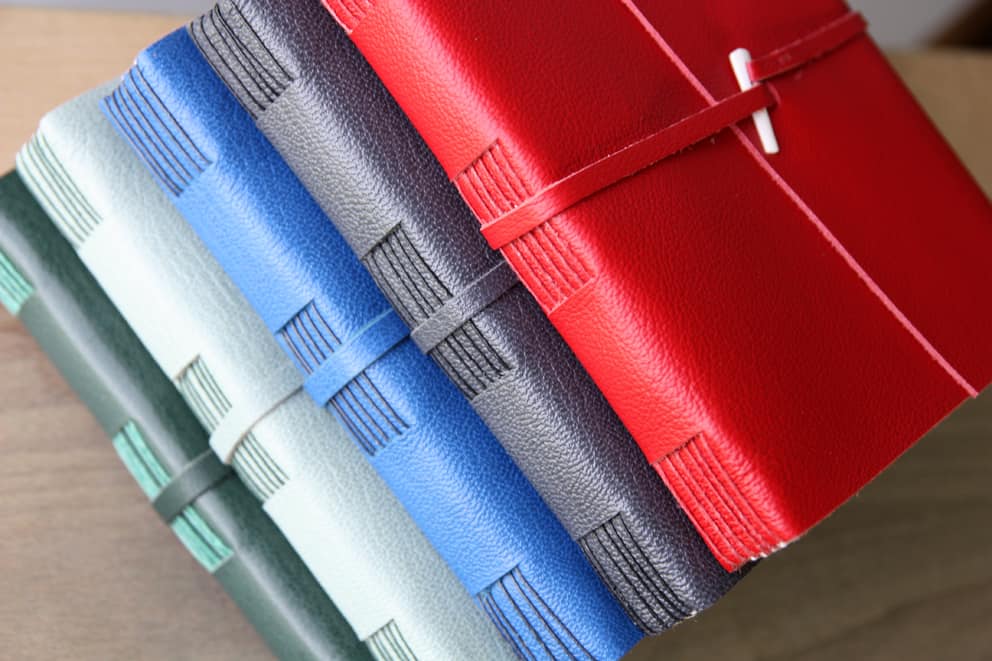 Bright Blue Leather Journal - Image 5