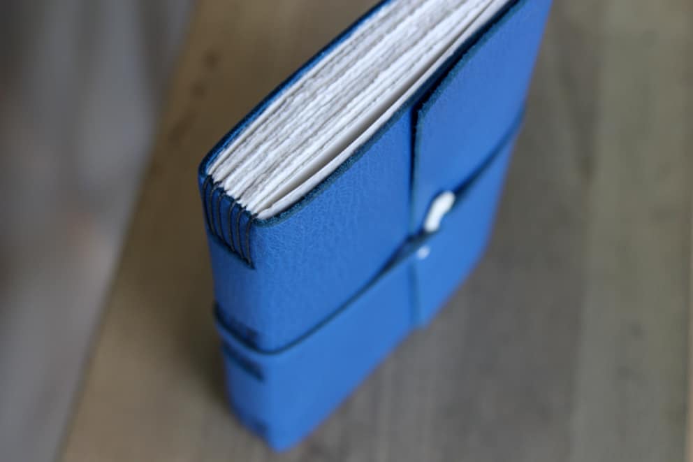 Bright Blue Leather Journal - Image 4