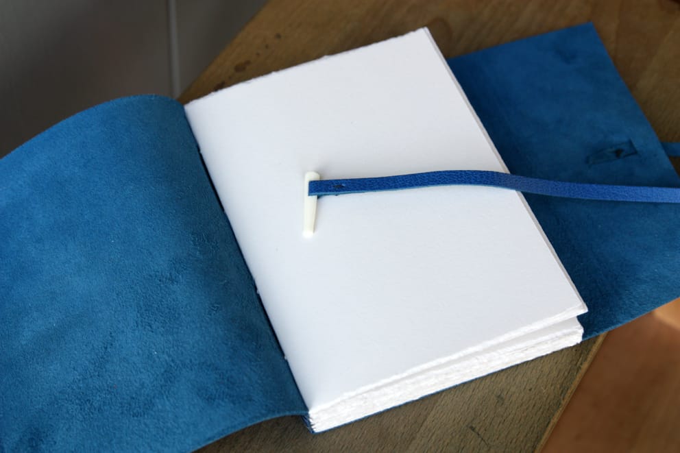 Bright Blue Leather Journal - Image 2