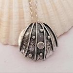Cockle Shell Pendant with Moonstone