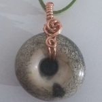 Doughnut Shaped Agate in Copper Necklace