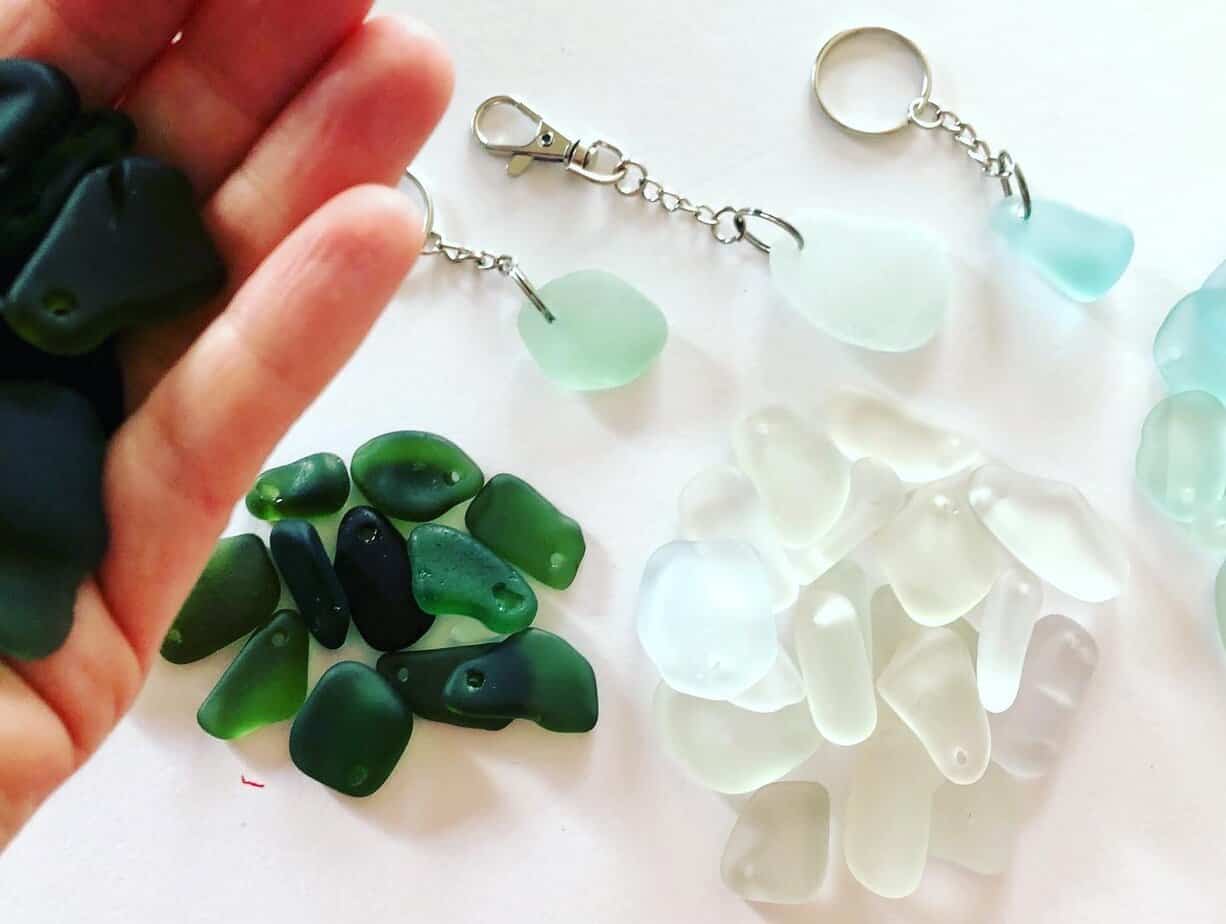 Shetland sea glass keyring - Image 3