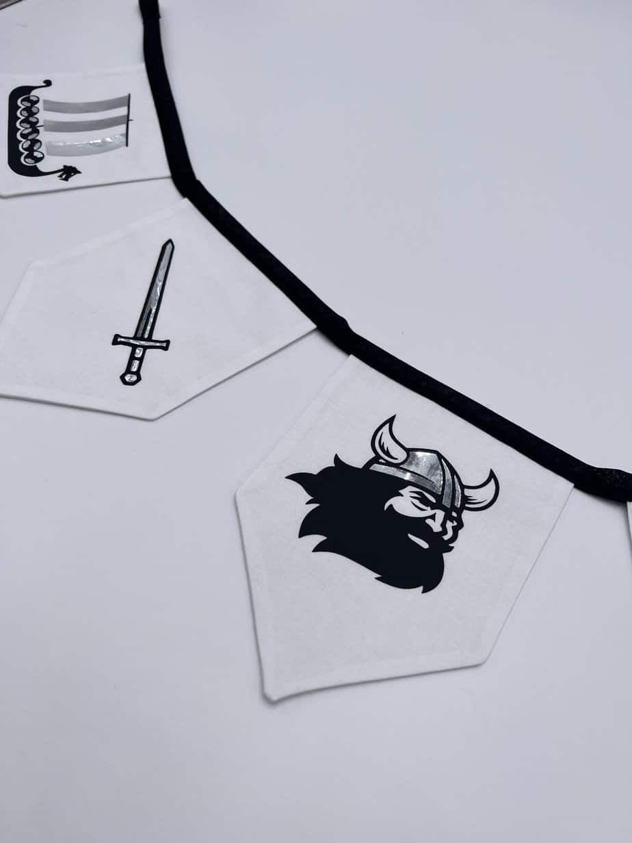 Viking Bunting - Black and Silver - Image 3