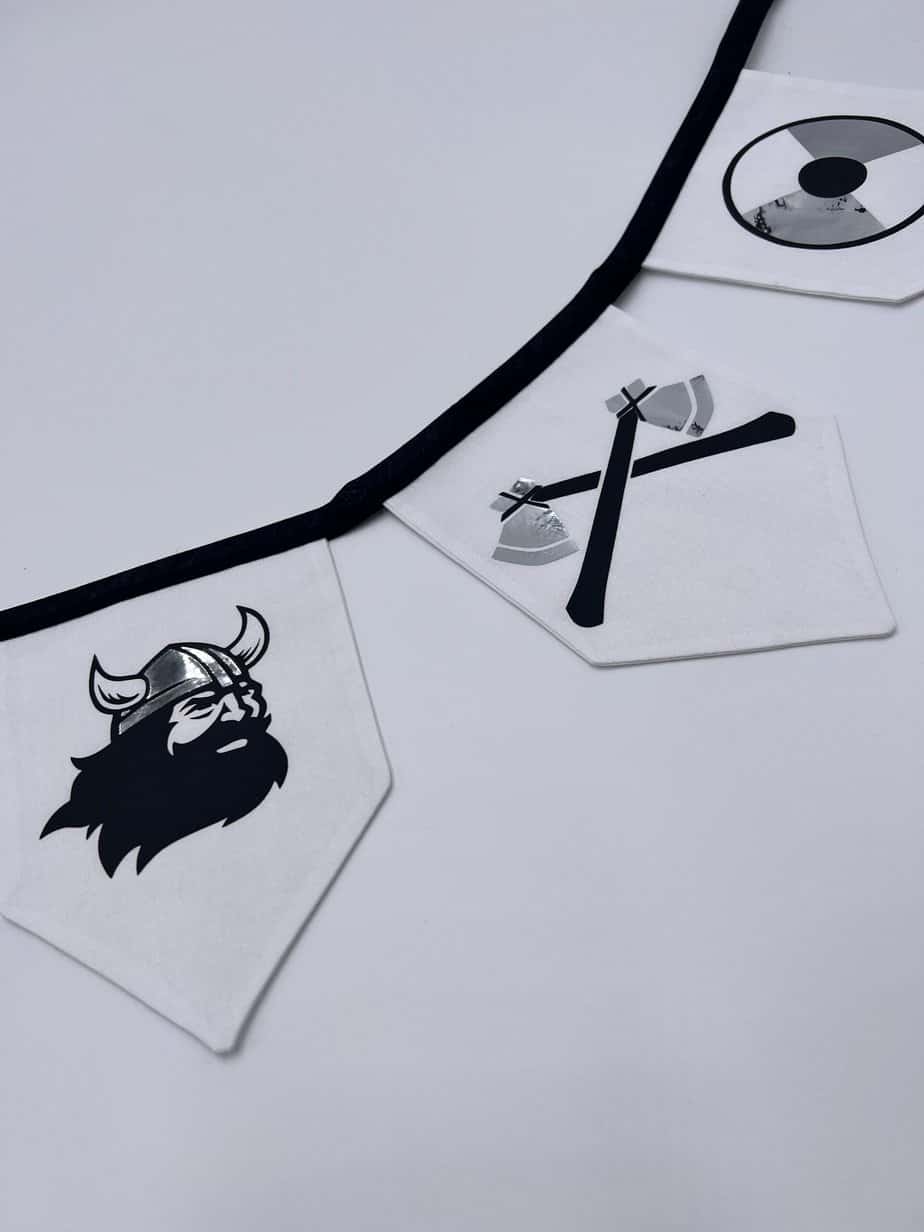 Viking Bunting - Black and Silver - Image 4