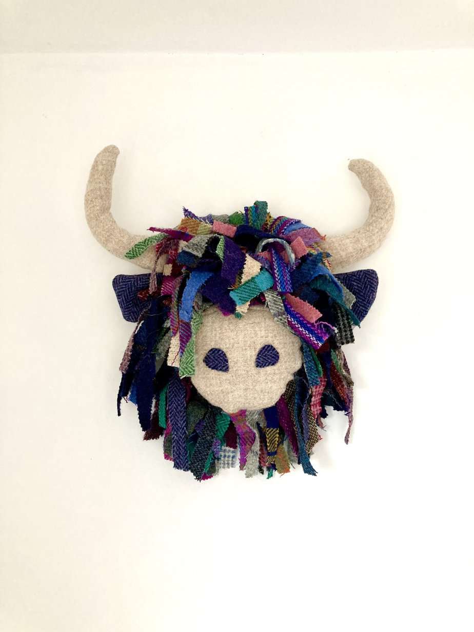 Harris tweedy. Scruffy moo wall hanging/bust- made to order - Image 2