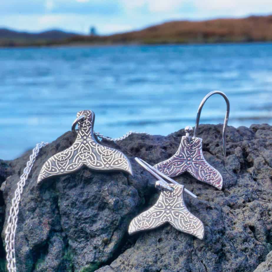 Celtic Whale Tail Earrings - Image 2