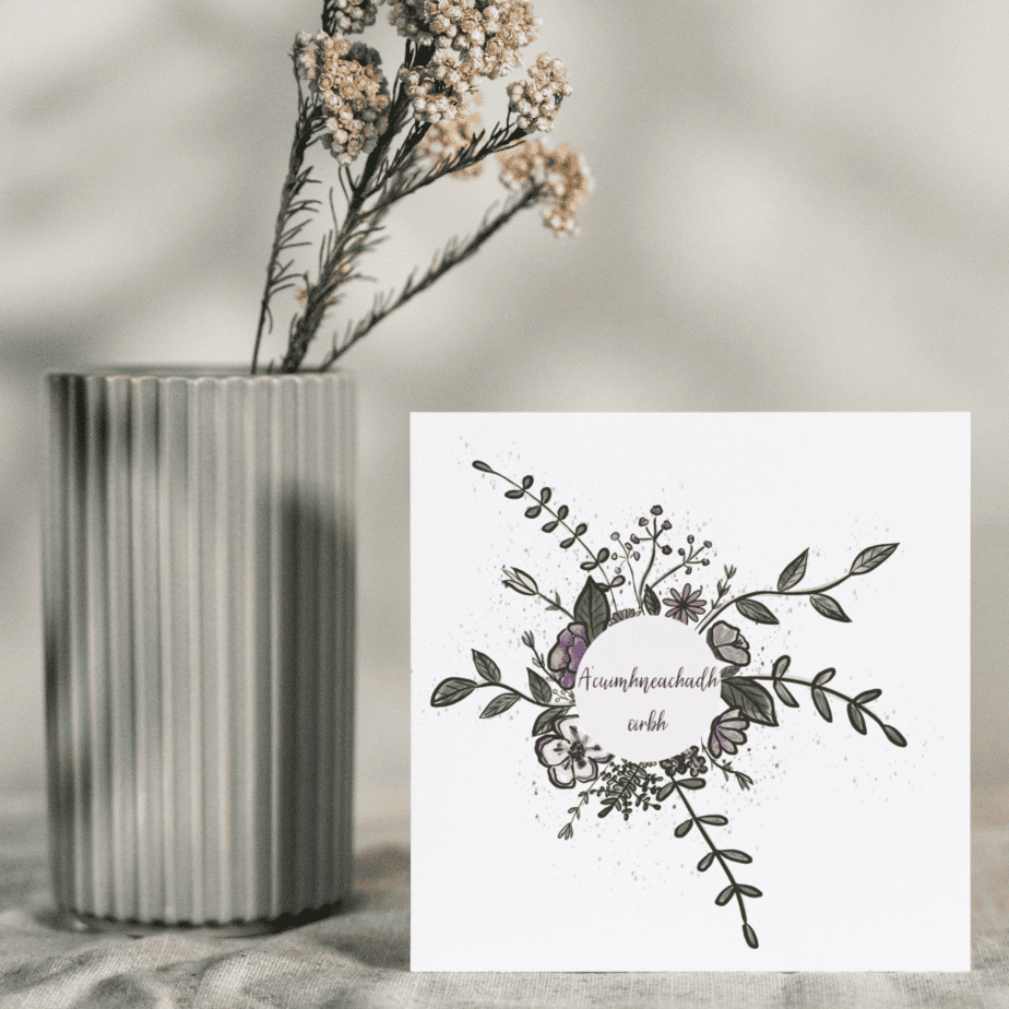 A’ Cuimhneachadh Oirbh Gaelic Sympathy Card