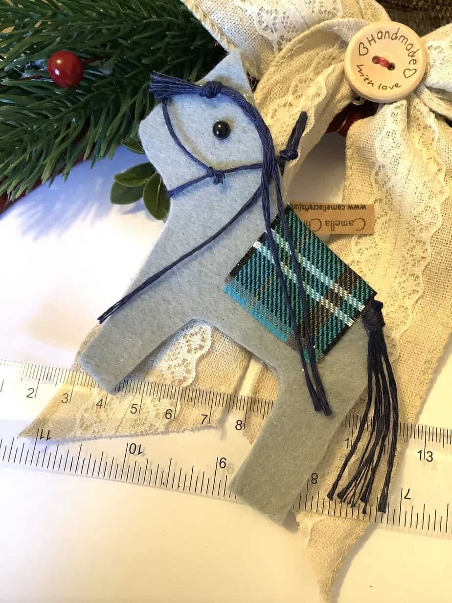 Felt Christmas Pony Decoration - Image 2