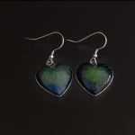 Aurora heart earrings