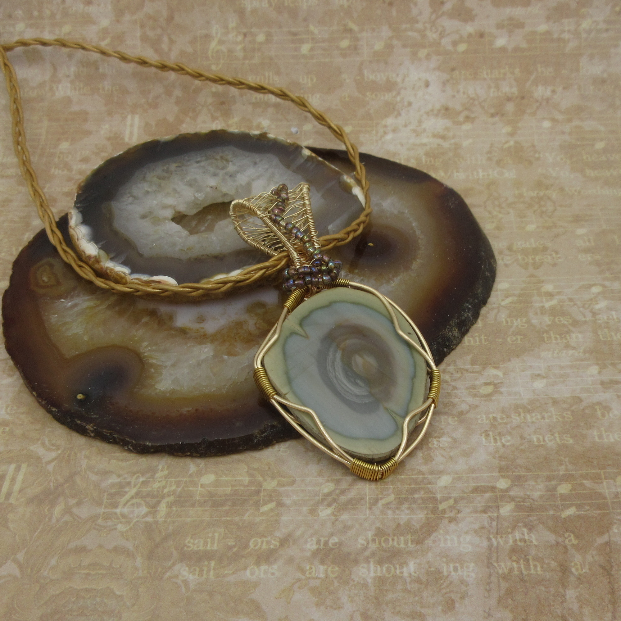 Imperial Jasper Wire Wrap Pendant, Something Different - Image 5